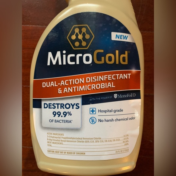 3 ~ Gold Disinfectant & Antimicrobial Multi Action Spray, Hospital Grade Cleaner - Picture 1 of 4